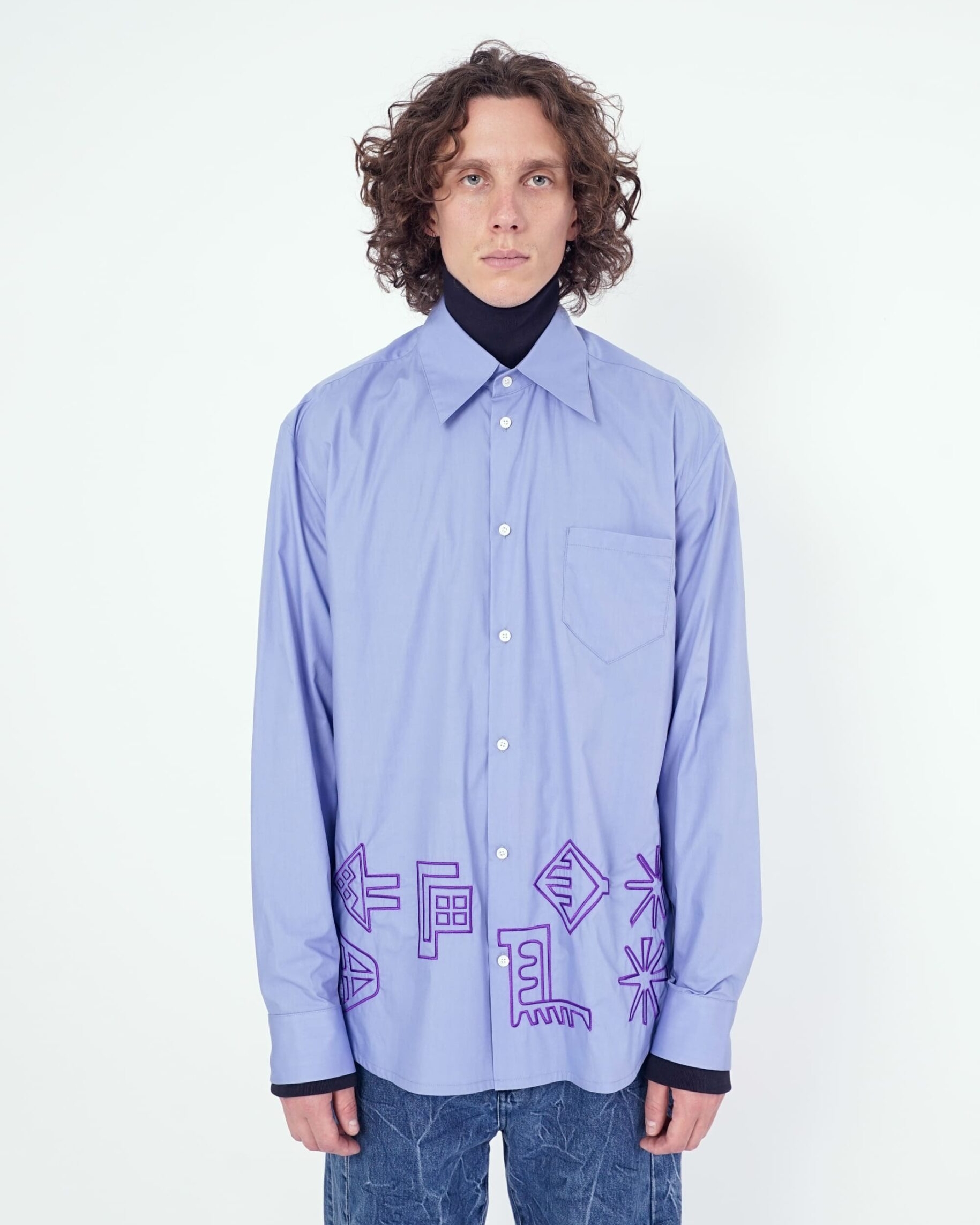 NAMACHEKO 22ss COIN EMBROIDERED SHIRT-