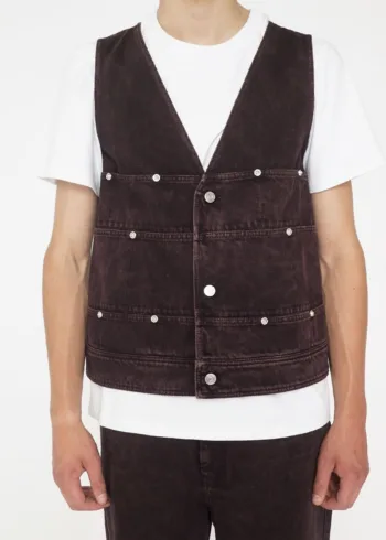 Namacheko AW23 Bordeaux Loring Denim Vest